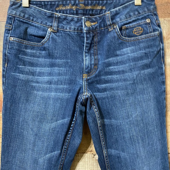 Harley Davidson Slim Bootcut Blue Women's Jeans Size 8 - Picture 2 of 15